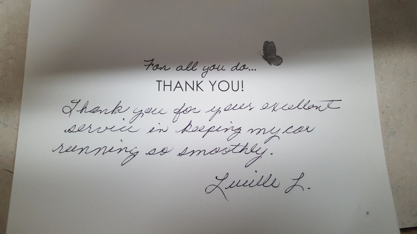 Customer testimonial for Lakeside Autocare